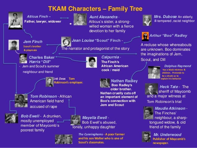 to kill a mockingbird characters describe the finch family in to kill a mockingbird
